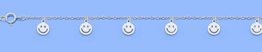 Silver Bracelet - Happy Faces