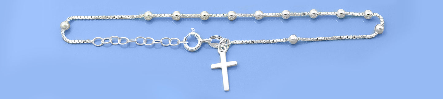 Silver Rosary Bracelet