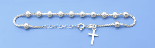 Silver Rosary Bracelet