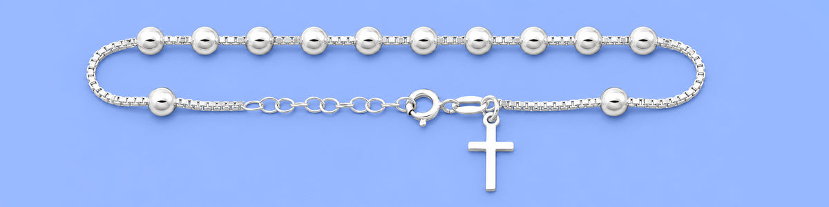 Silver Rosary Bracelet