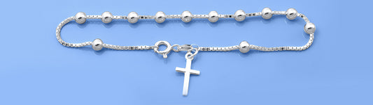 Silver Rosary Bracelet