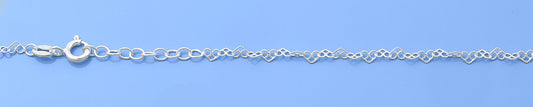 Silver Heart Chain Bracelet