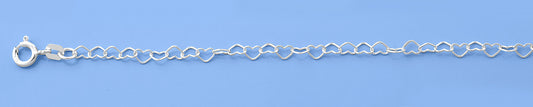 Silver Heart Chain Bracelet