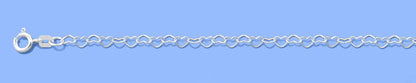 Silver Heart Chain Bracelet