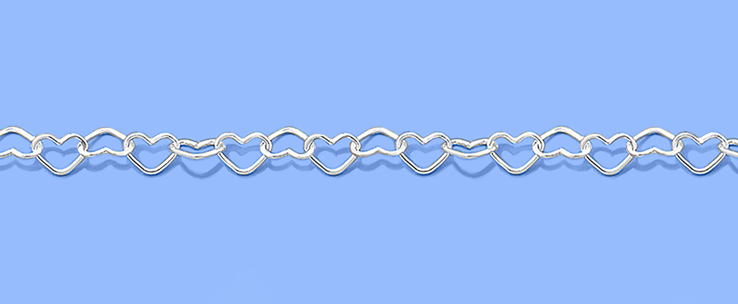 Silver Heart Chain Bracelet