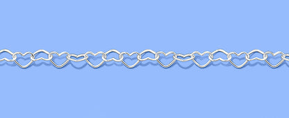 Silver Heart Chain Bracelet