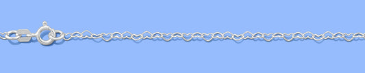 Silver Heart Link Bracelet