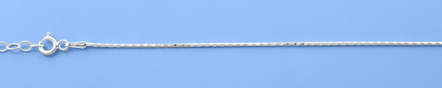 Silver Diamond Cut Bracelet
