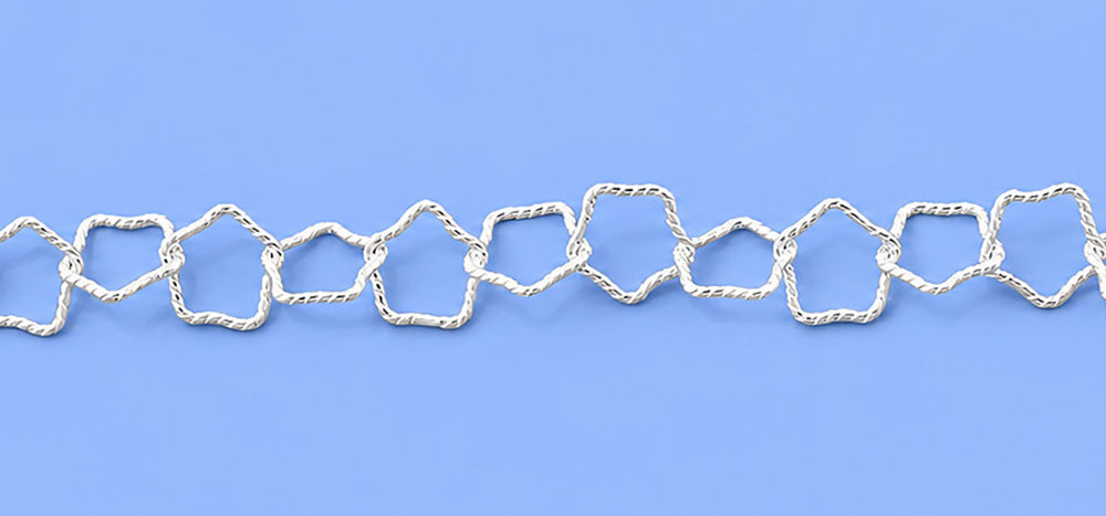 Silver Star Link Bracelet - 6mm