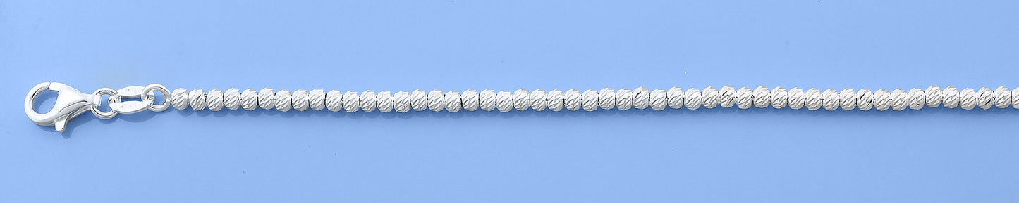Silver Diamond Cut Bracelet
