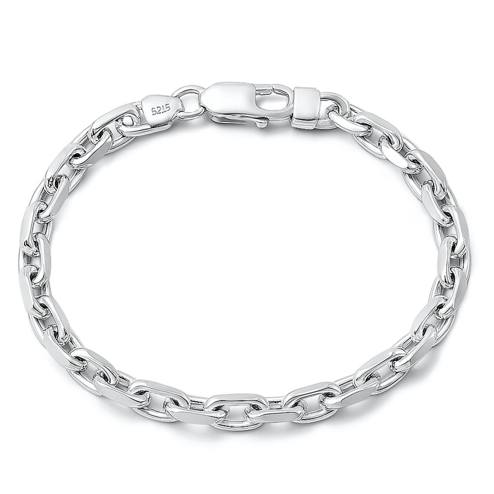 Silver Anchor Chain Bracelet