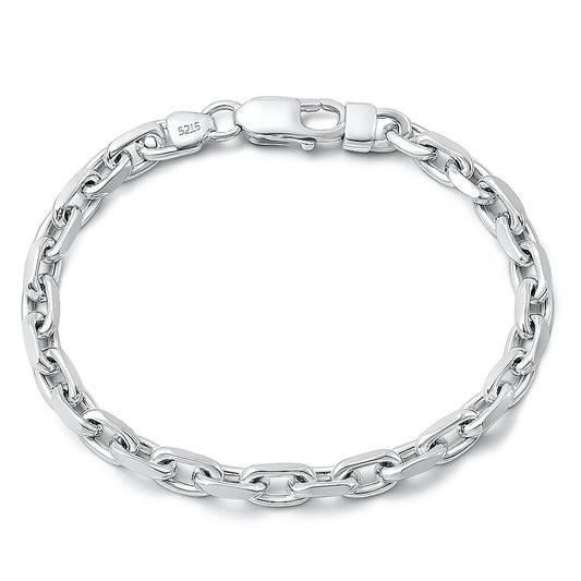 Silver Anchor Chain Bracelet