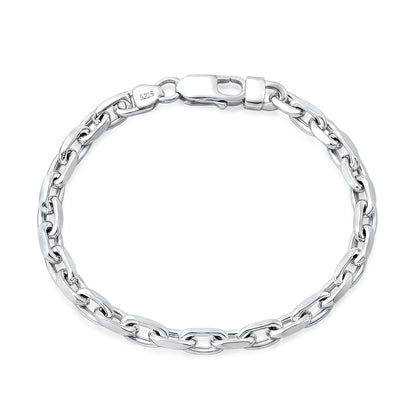 Silver Anchor Chain Bracelet