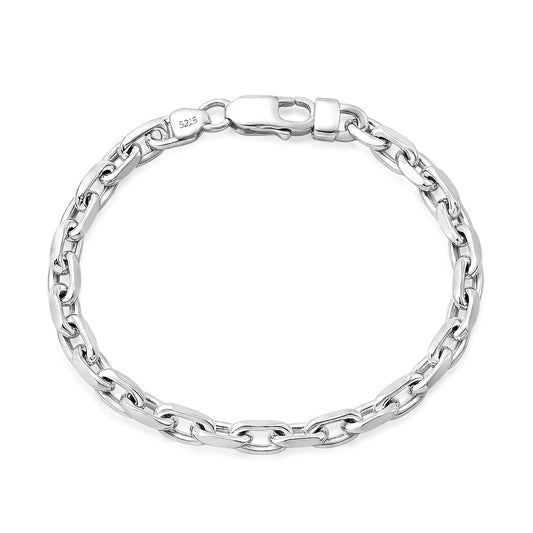 Silver Anchor Chain Bracelet