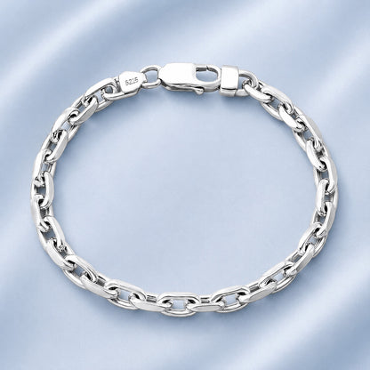 Silver Anchor Chain Bracelet