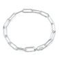 Silver Paperclip Chain Bracelet