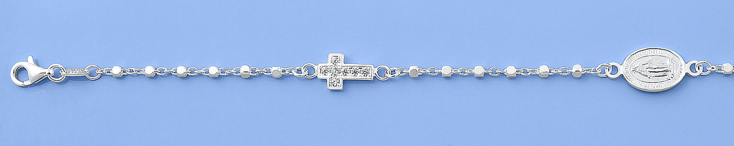 Silver Rosary Bracelet