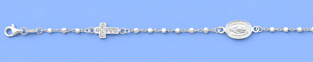 Silver Rosary Bracelet
