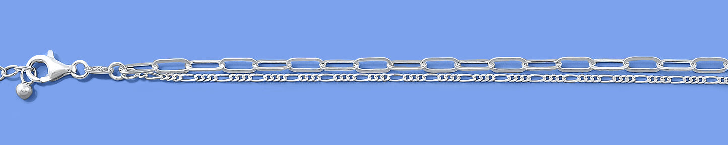 Silver Double Chain Bracelet