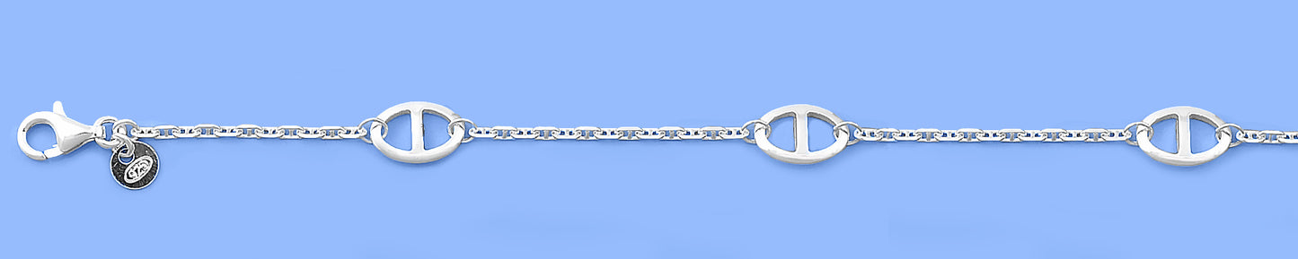 Silver Anchor Mariner Bracelet