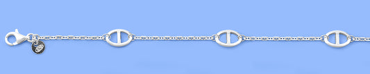 Silver Anchor Mariner Bracelet