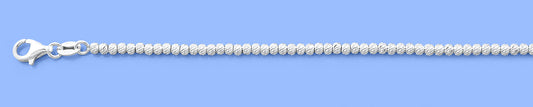 Silver Diamond Cut Beads Bracelet - 2.7mm