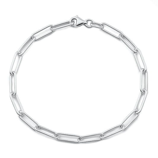 Silver Paperclip Bracelet