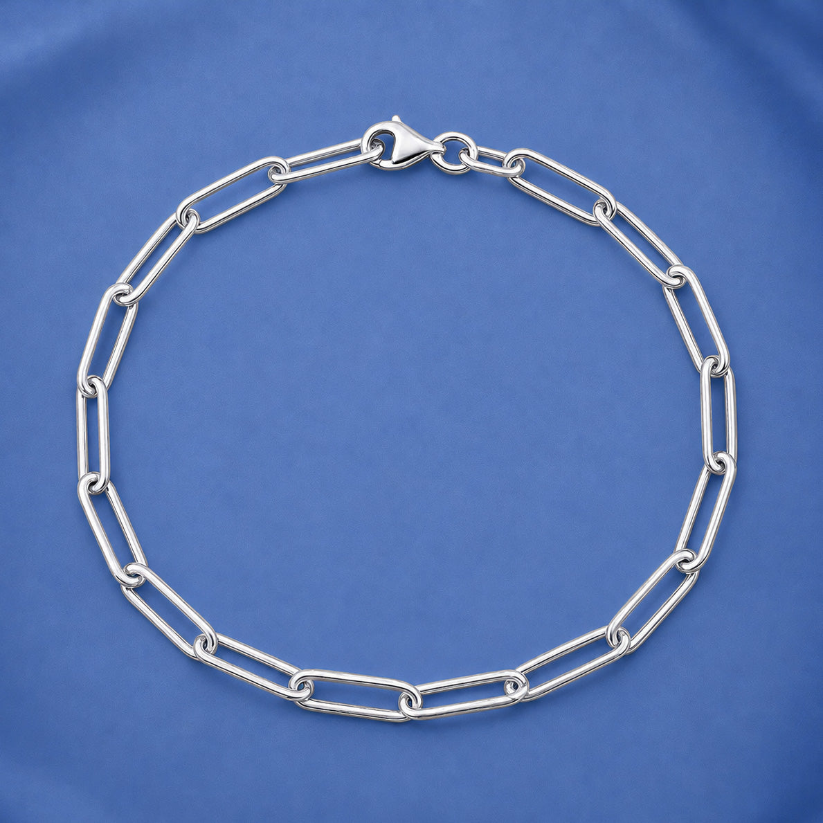 Silver Paperclip Bracelet - 3.6 mm