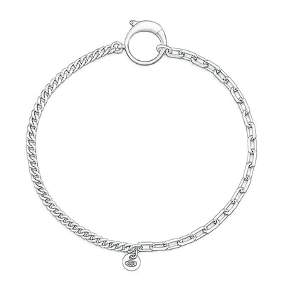 Silver Bracelet - Curb & Long Link