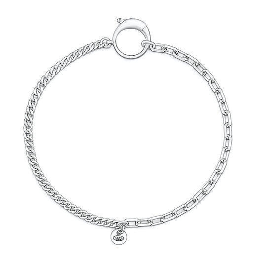 Silver Bracelet - Curb & Long Link