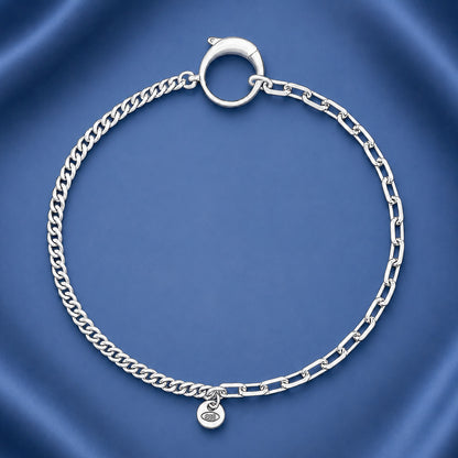 Silver Bracelet - Curb & Long Link