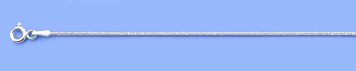 Silver Diamond Cut Snake Bracelet