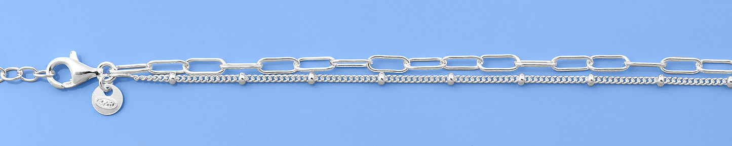 Silver Bracelet - Double Chain