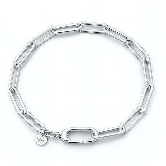 Silver Paperclip Bracelet