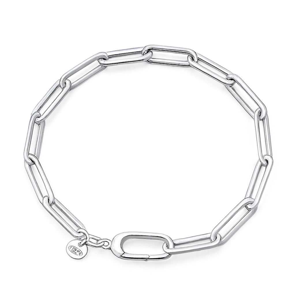 Silver Paperclip Bracelet - 4.5mm
