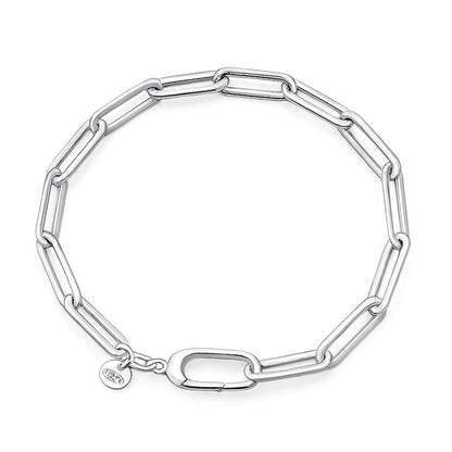 Silver Paperclip Bracelet - 4.5mm