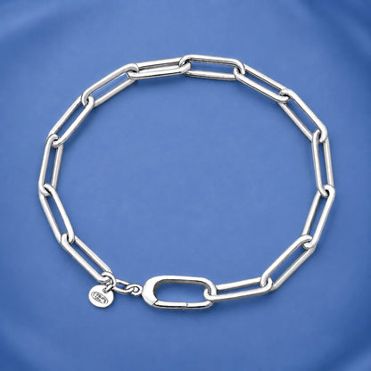Silver Paperclip Bracelet - 4.5mm