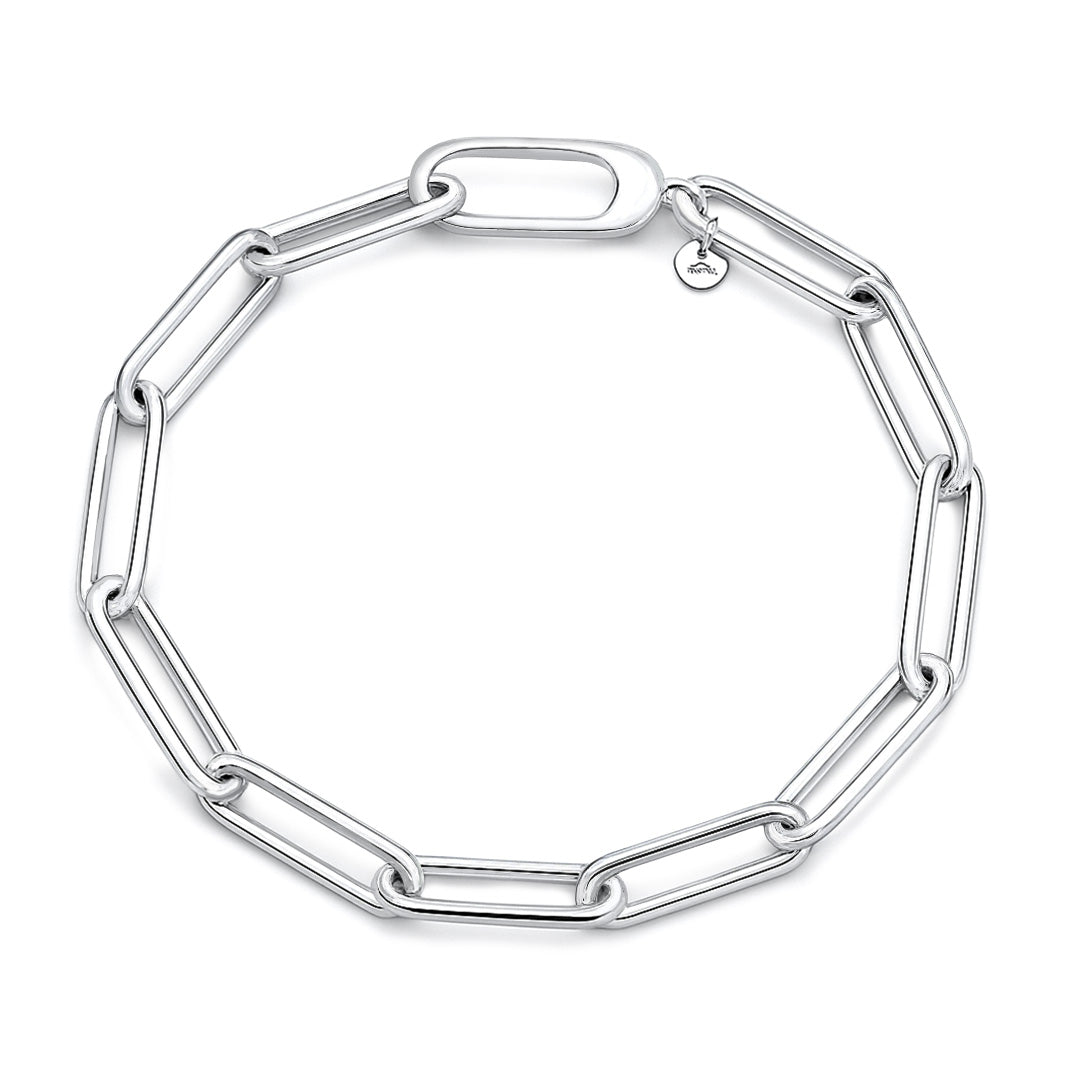 Silver Paperclip Bracelet - 6.3mm