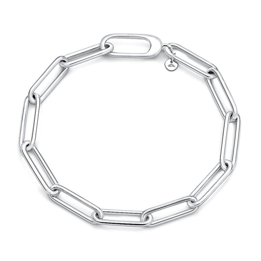 Silver Paperclip Bracelet - 6.3mm