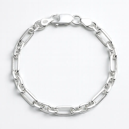Silver Thick Link Bracelet