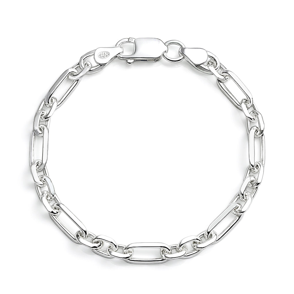 Silver Thick Link Bracelet