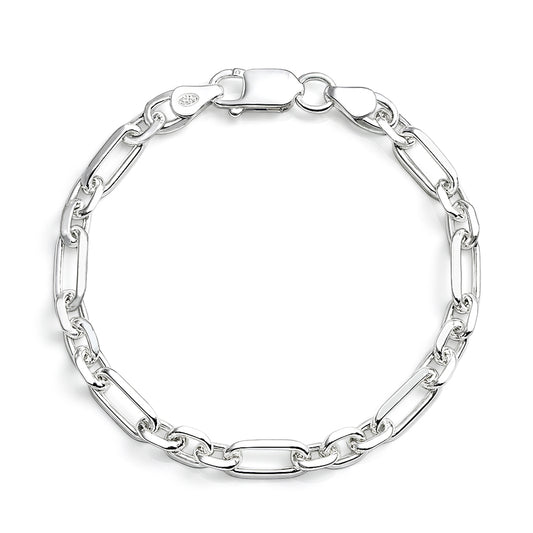 Silver Thick Link Bracelet