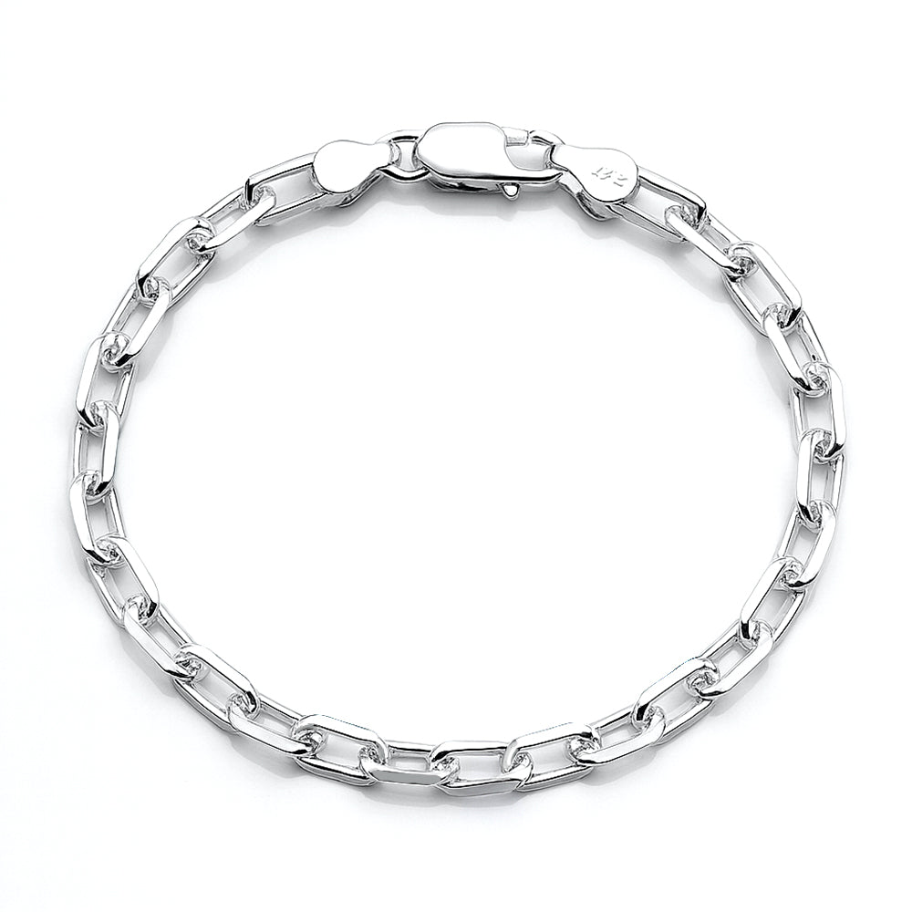 Silver Long Link Bracelet