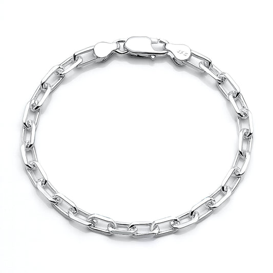 Silver Long Link Bracelet
