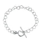 Silver Heart Toggle Bracelet