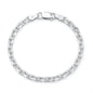 Silver Faceted Rolo Bracelet - 5.2mm