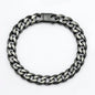 Silver Curb Gunmetal Chain Bracelet