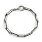 Silver Paperclip Gunmetal Chain Bracelet