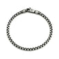 Silver Round Box Gunmetal Chain Bracelet
