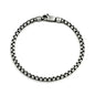 Silver Round Box Gunmetal Chain Bracelet